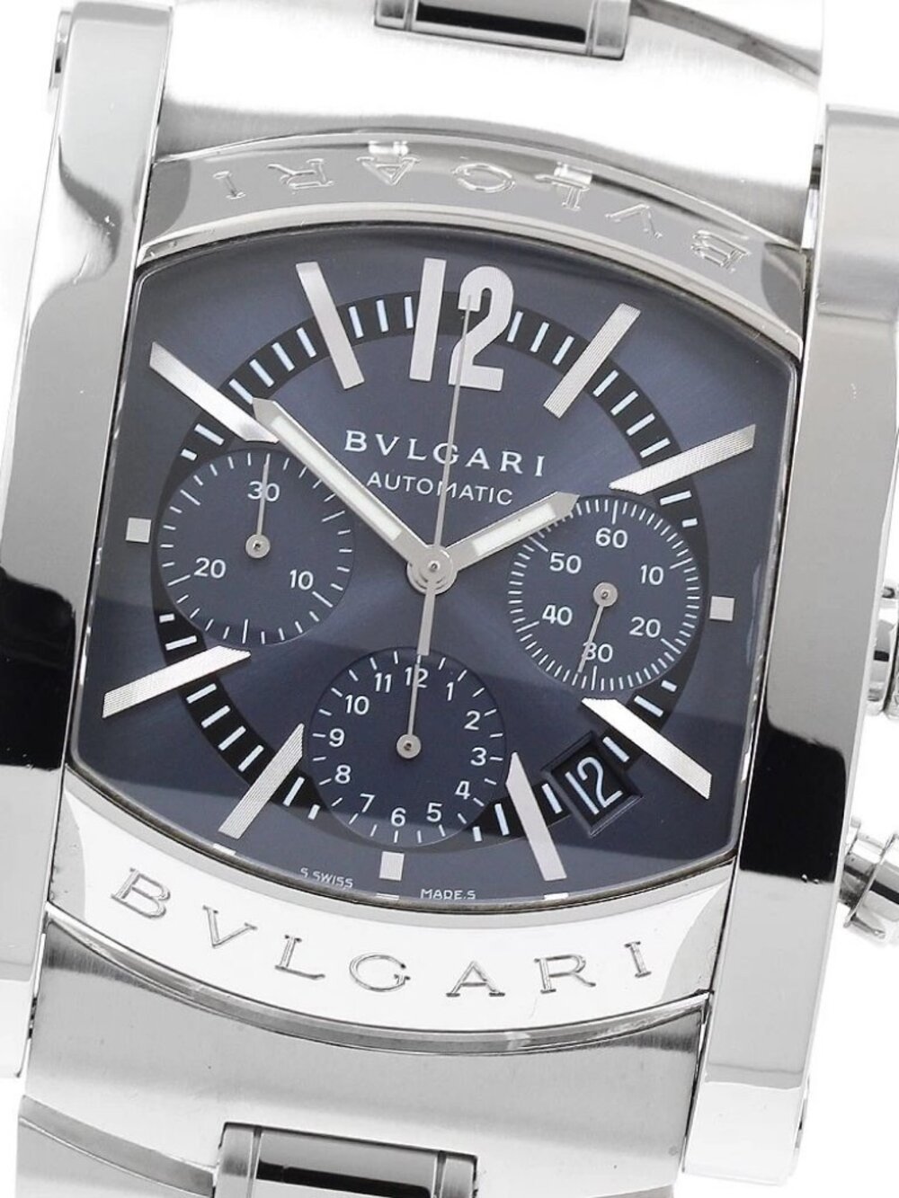 BVLGARI Assioma AA48SCH Chronograph Date gray Dial Automatic Men's Watch_894212